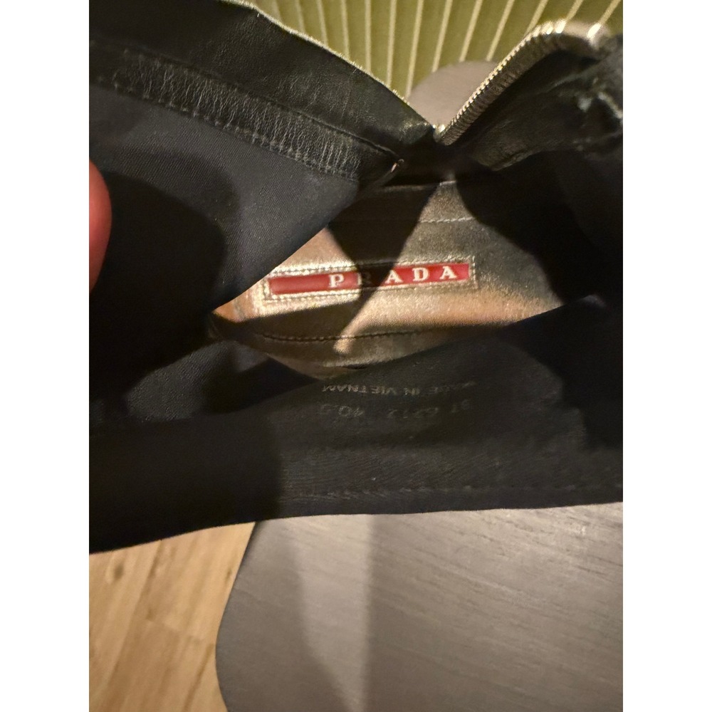 Prada Sport Silver Metallic Leather Black Neoprene Sock Sneaker Boots 10.5 40.5 - Picture 6 of 11